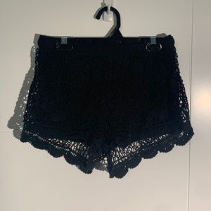 Black Lace Shorts